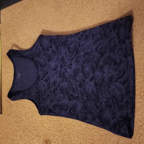 Athleta Scoop Tank Texture Frosted Floral Black/Blue Size Extra Small XS - Picture 1 of 8